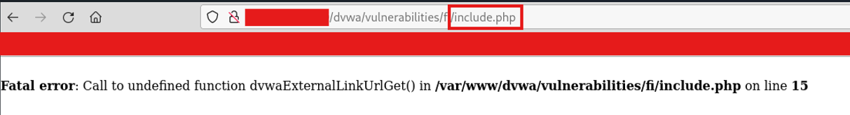 File inclusion attack screenshot