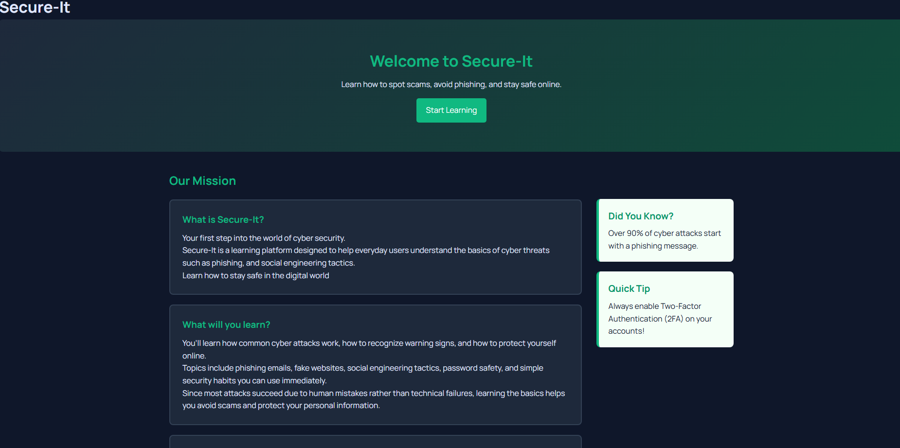 Secure It Web GitHub project